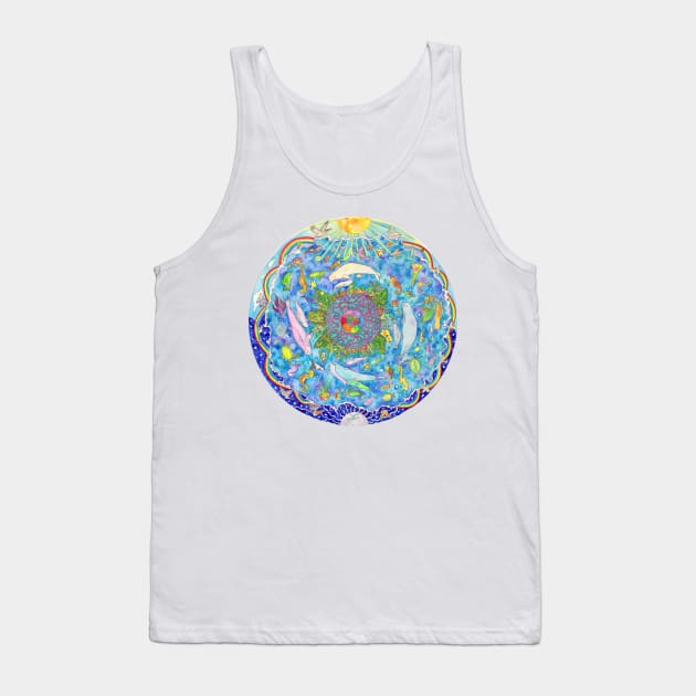 the OCEAN mandala Tank Top by ARTofDiNo